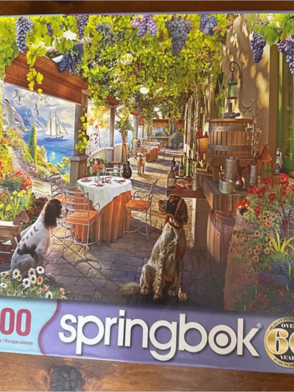 Springbok Vineyard Terrace 1000-Piece Jigsaw Puzzle - Complete